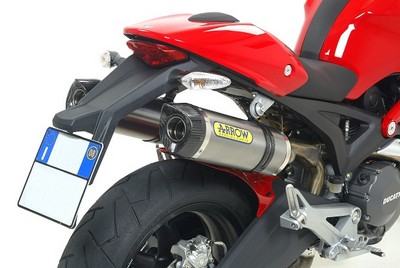Escape de aluminio fondo inox Arrow Thunder Ducati Monster 696 08-14 OC